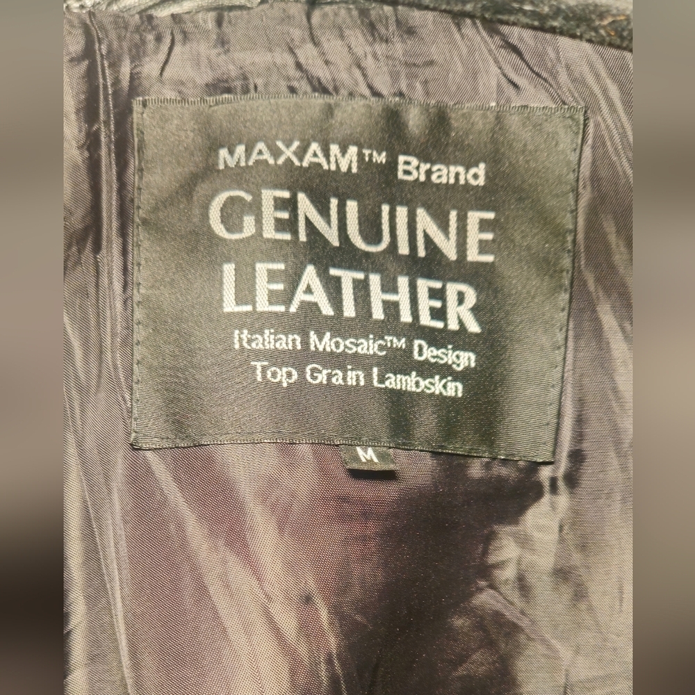 Maxam Vintage Black Lambskin Leather Jacket - Picture 2 of 9